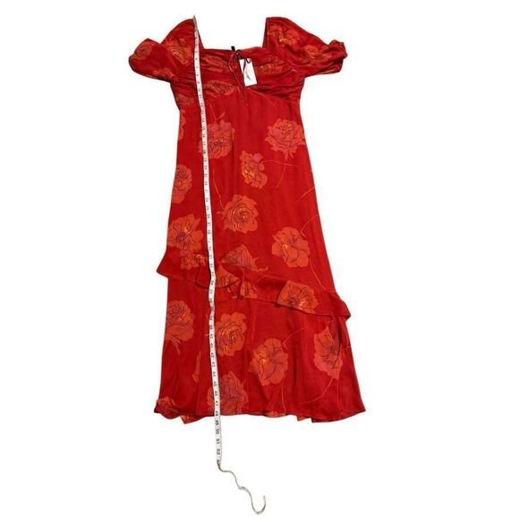Brand New Jessica Simpson Scarlet Sage Floating Rose Aberdash Midi Dress - Picture 6 of 13